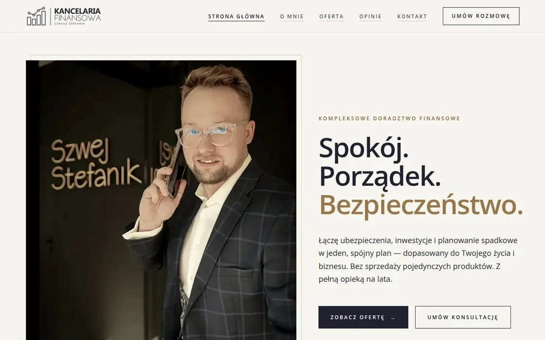 Kancelaria Finansowa Stefanik — a live client site built by Dori Studio